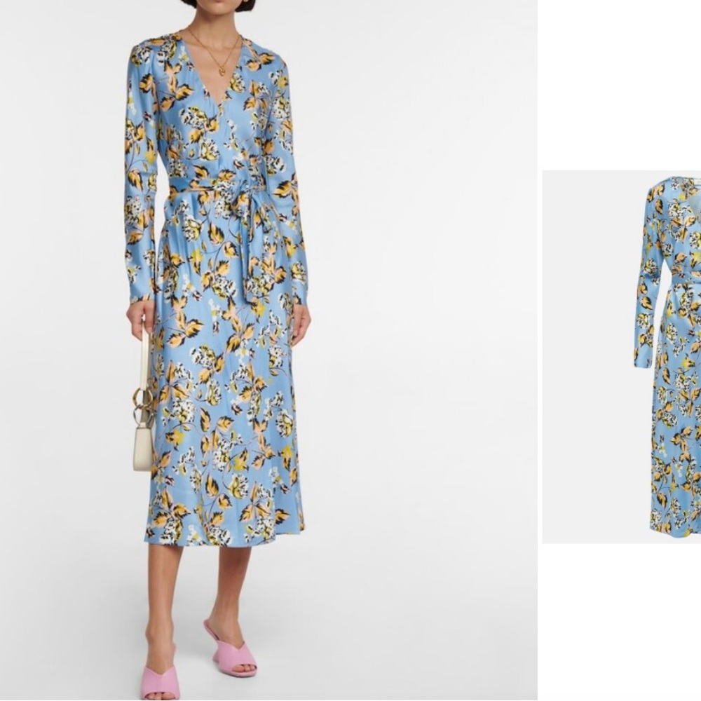 Diane Von Furstenberg Tilly Floral Silk Twill Wrap Dress